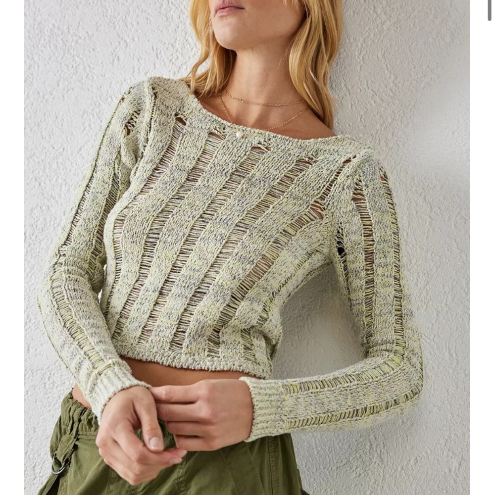 Urban outfitters tie back knit long sleeve
